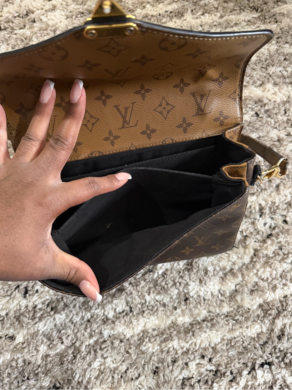 Louis Vuitton Monogram Two-Tone Pochette Metis Shoulder Bag - Brown & Tan - Picture 7 of 10